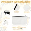 Unique Bargains Canvas Plain Zipper Toiletry Makeup Organizing Bags 8 Pcs - 2 of 4