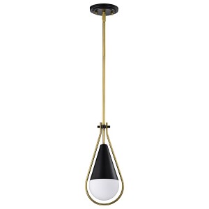 Nuvo Lighting Admiral 1 - Light Pendant in  Matte Black/Natural Brass - 1 of 4
