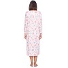 Casual Nights Women's Long Floral & Lace Henley Nightgown - 4 of 4