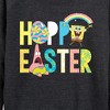 Women's - SpongeBob Squarepants - Hoppy Easter Icons Lightweight French Terry Wide Neck Long Sleeve Shirt - 2 of 4
