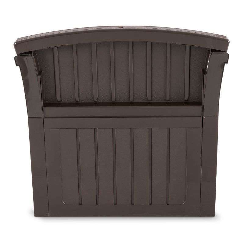 Suncast 31 Gallon Patio Seat Outdoor Storage and Bench Chair, Java (2 Pack), 5 of 7