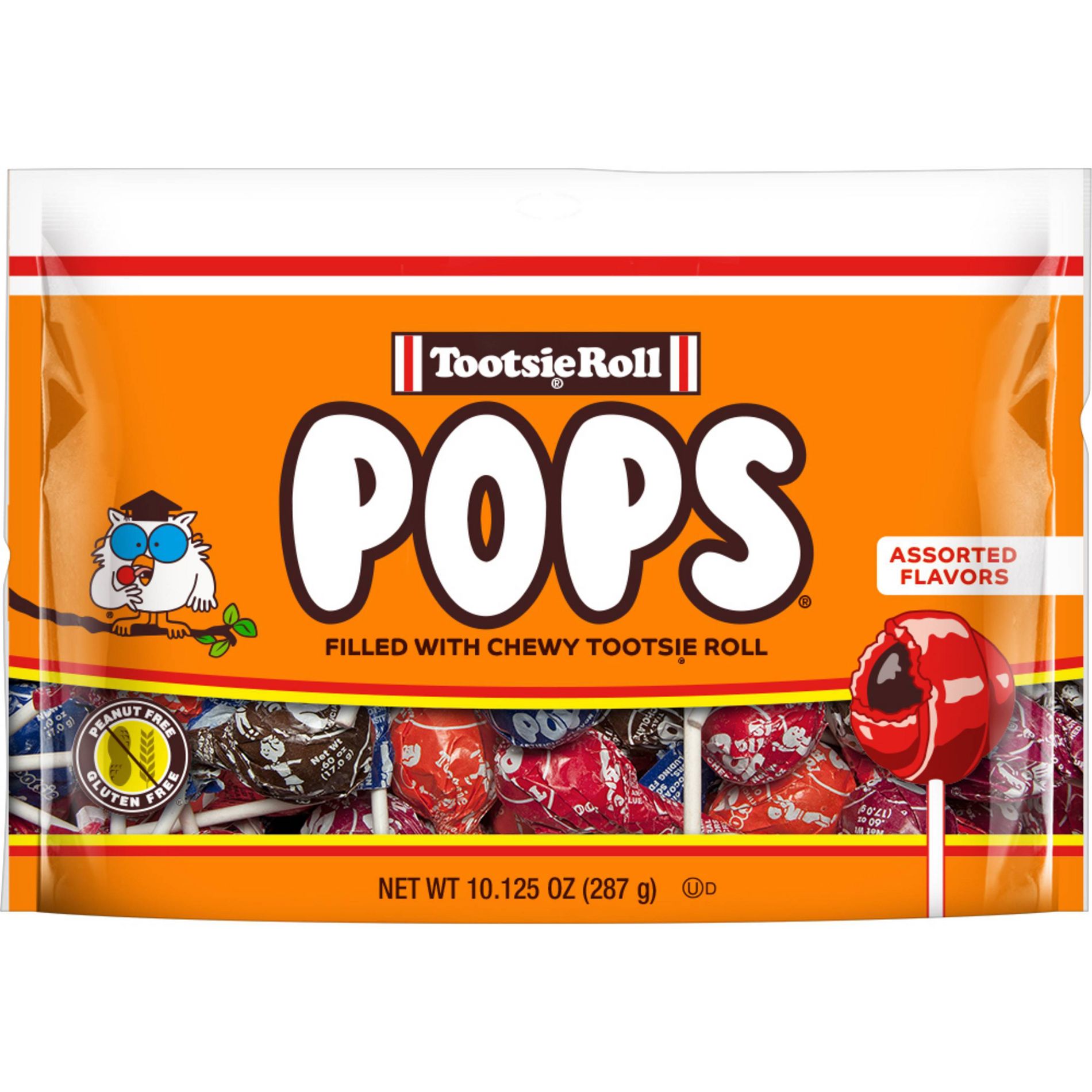 Tootsie Pops Candy Assorted Flavor Lollipops Standup Bag – 10.125oz