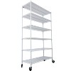 Sapphtopaz 6-Tier Metal Storage Rack with Wheels & Shelf Liners Adjustable Heavy Duty Garage Shelves, Utility Wire Rack for Warehouses, 6000LBS - 3 of 4