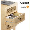 VINGLI Rattan Nightstand, 3 Drawer Nightstand for Bedroom, Boho Furniture Bedroom, 27" Tall Night Stand - 3 of 4