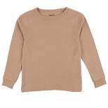 Leveret Kids Long Sleeve Solid Neutral Color T-Shirt