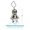 Park Designs Skeleton Black Felt Ornament Set of 4 - 4 of 4