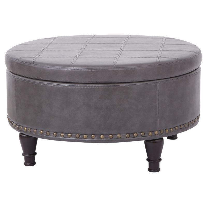 Augusta Ottoman Pewter - OSP Home Furnishings, 1 of 11
