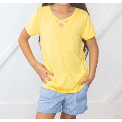 Girl Tangled V-Neck Basics Shirt - Southern Grace