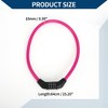 Unique Bargains Bicycle Lock Security Resettable 4 Digit Combination Chain Bike Lock Rose Red - 4 of 4