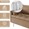 Whizmax 44”W Faux Leather Loveseat Sofa, Couch with Heavy Duty Frame and Comfortable Cushion for Living Room or Office Space - 4 of 4