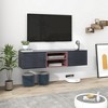 Floating TV Stand With 3 Levels Adjustable Shelves Large Storage Space Sturdy Construction Media Console Table Entertainment Center - 3 of 4