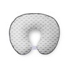 Bacati - 3 pc Mustache/Plus Gray Muslin Hugster Feeding & Infant Support Nursing Pillow with 2 removable zippered covers - 4 of 4