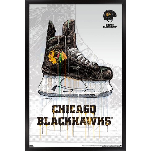 Nhl Chicago Blackhawks Tommy Hawk Mascot Art Poster Print : Target
