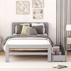 RISOKEYS Twin Size Platform Bed,Solid Wood Platform Bed Frame with Headboard and Slats Support,for Living Room, Bedroom, No Box Spring Needed - 2 of 4