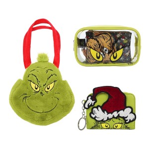 Grinch 3D Art Tote Bag Wallet & Travel Set Kit - 1 of 4
