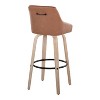 LumiSource Set of 2 Hannah Barstools Whitewashed PU/Black Metal - 4 of 4