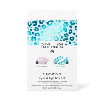 DVF for Target x Vitamasques Metallic Animal Print Lip & Eye Set - Firm & Brighten + Moisturize - 4ct