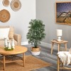 Nearly Natural 4-ft Parlor Palm Artificial Tree in Boho Chic Handmade Cotton & Jute White Woven Planter - 4 of 4