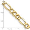 Black Bow Jewelry Men's 8.5mm 14K Yellow Gold Hollow Figaro Chain Necklace - 2 of 4