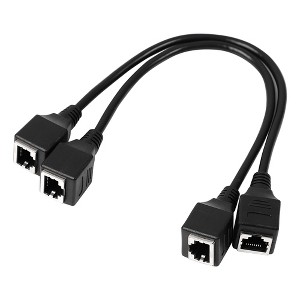 Unique Bargains 30cm 1ft Ethernet Lan Female to Female Network Cable RJ45 Extension Cord 2 Pcs - 1 of 4