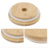 Unique Bargains Convenient Silicone Seal Cup Cover Wood Tone 1 Pc - 3 of 4