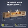 NicBex TV Stand for 75 Inch TV with LED Lights and 2 Cabinets,TV Entertainment Center with Outlets and USB,TV Console Table for Living Room,Oak - 3 of 4