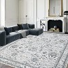 Washable Area Rug, Green Oriental Vintage Faux Wool Carpet, Non-Slip Stain-Resistant Soft Accent Rug for Living Room Bedroom Dining Room - 2 of 4