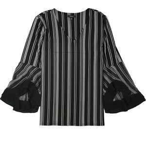 Alfani Womens Striped Knit Blouse - 1 of 1