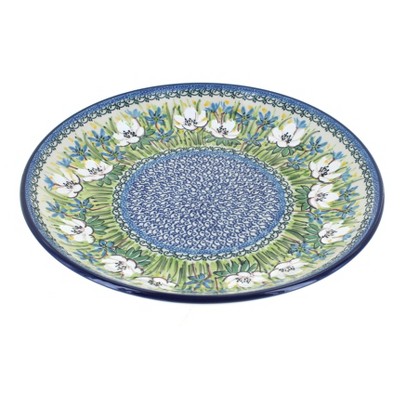 Blue Rose Polish Pottery Song of Spring Dinner Plate