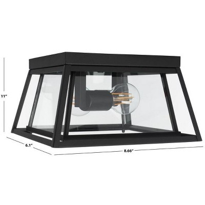 Rydler Black Glass Indoor/Outdoor Flush Mount Light