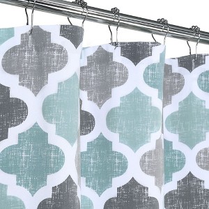 Quatrefoil Print Cotton Blend Fabric Shower Curtain - 1 of 4