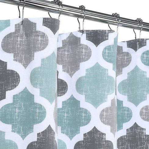 Quatrefoil Print Cotton Blend Fabric Shower Curtain - image 1 of 4