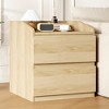 Nightstand with 2 Drawers Bedside Table with Drawers 15.75"D x 23.62"W x 22.83"H - 2 of 4