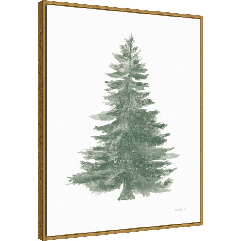 22&#34; x 28&#34; Floursack Holiday Tree Framed Wall Canvas Brown - Amanti Art, 3 of 11