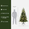 LuxenHome 6.5Ft Pre-Lit Green PE/PVC Artificial Fir Christmas Tree with Metal Stand - 4 of 4