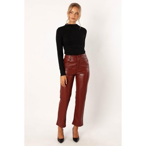 Petal and Pup Womens Maverick Faux Leather Pants - 1 of 4