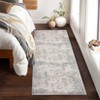 Modern Abstract Area Rug Low Pile Fade Stain Resistant Rug Soft Contemporary Accent Carpet for Living Room Bedroom Nursery,Grey/2'3"x7'3" - 4 of 4