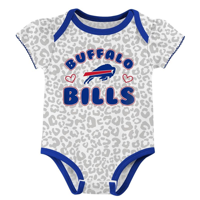 NFL Buffalo Bills Baby Girls&#39; Onesies 3pk Set, 2 of 5