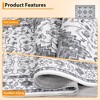 Machine Washable Area Rugs Vintage Printed Living Room Rugs with Non-Slip Backing, Soft Low Pile Floor Carpet - 4 of 4