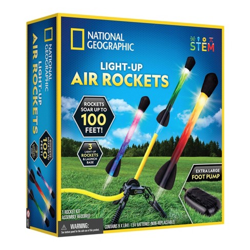 National Geographic Light-Up Air Rockets STEM Science Kit
