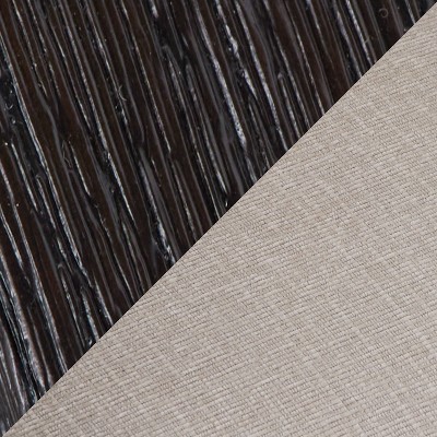 Lumisource Gemma Swivel Accent Chair In Sand Fabric/Espresso Wood