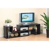 84.5" Wood L-Shape Geometric TV Stand Two-Piece Extendable with Multi-Level Shelves for Living Room and Bedroom - 2 of 4