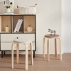 FURNIinspire Dining Chairs Set Of 4 Dining Chair Stackable Stools, Round Backless Chairs, Modern Dining Room Chair, Grey, 11.81"*11.81"*15.74" - 4 of 4