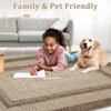 Bedroom Washable Area Rug Dining Room Throw Carpet with Non Slip Rubber Backing - 4 of 4