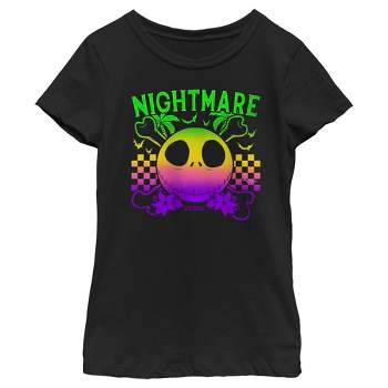Girl's The Nightmare Before Christmas EST. 1993 Neon Rainbow Jack T-Shirt