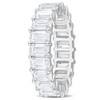 EVERLY JEWELRY | Sterling Silver 6 1/3 ct DEW Octagon-cut Created White Moissanite Eternity Ring - 2 of 4
