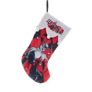 Kurt Adler Officially Licensed DC Comics Polyester Stocking with Felt Cuff, Harley Quinn, 19" - 1 of 1