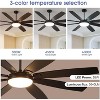 Kviflon 72 Inch Downrod Ceiling Fan with Light ,Remote Control,Dual Side Blades,3CCT LED Lights - 4 of 4