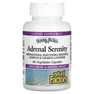 Natural Factors Stress-Relax®, Adrenal Serenity, 60 Vegetarian Capsules - 1 of 2