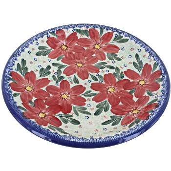 Blue Rose Polish Pottery Vena Dinner Plate